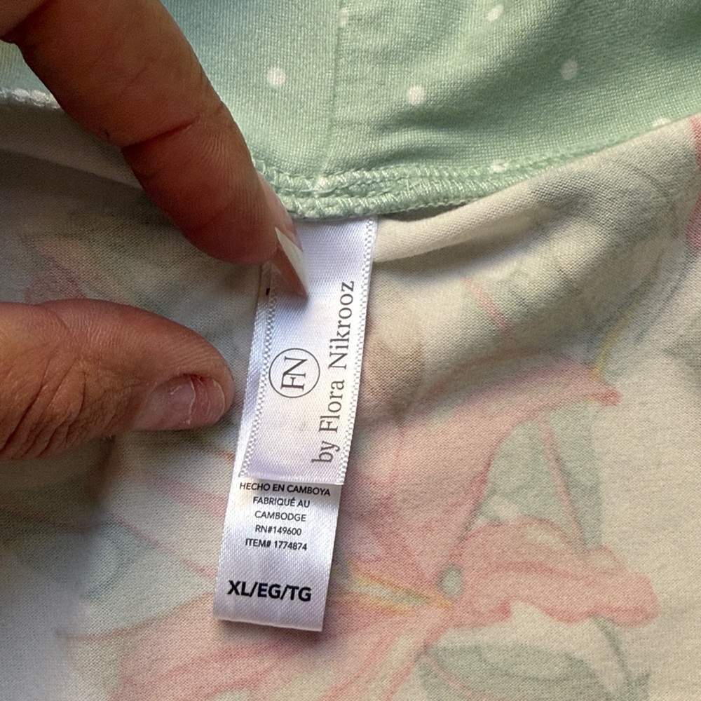 Flora Nikrooz Floral Mint Robe - Picture 3 of 5